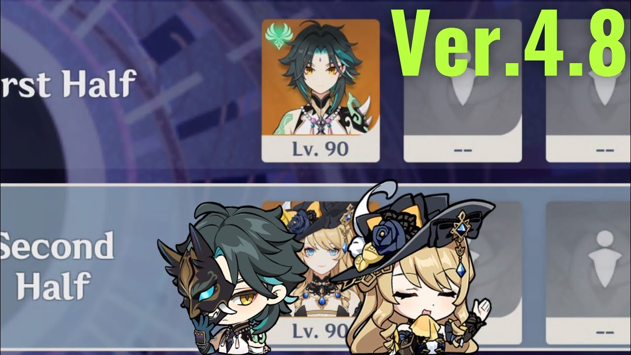 【原神】Ver.4.8 魈＆ナヴィアの両単騎で螺旋12層 星9クリア / Ver.4.8 Spiral Abyss Floor 12 Xiao ＆ Navia ☆9 Stars