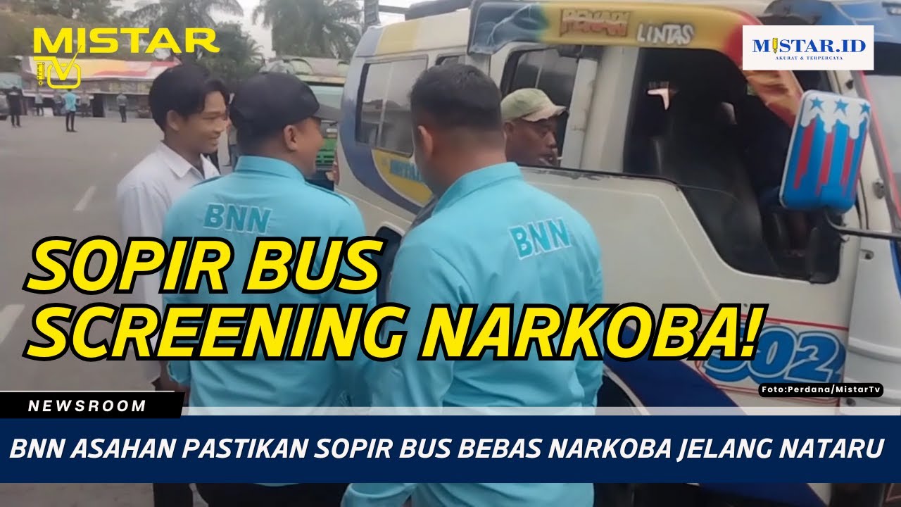 BNN Asahan Pastikan Sopir Bus Bebas Narkoba Jelang Nataru