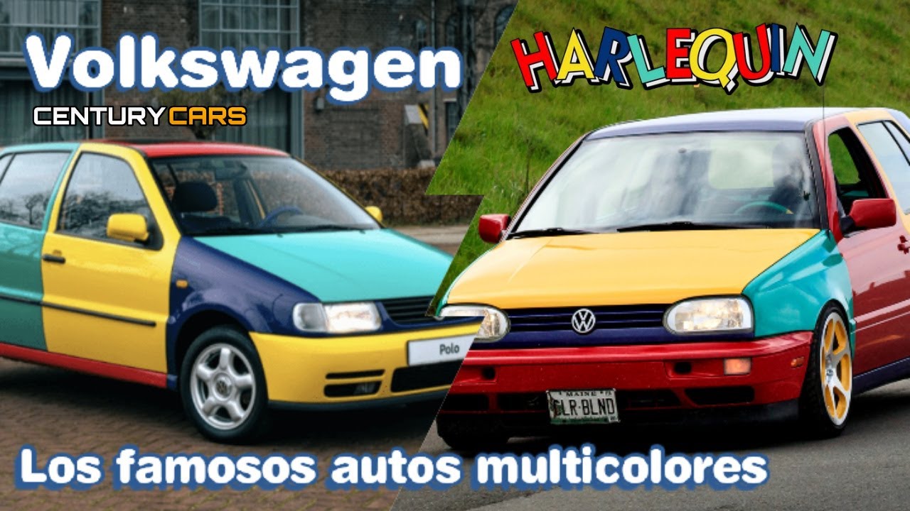 VOLKSWAGEN HARLEQUIN. Los famosos autos muilticolores 🟡🔴🟢🔵