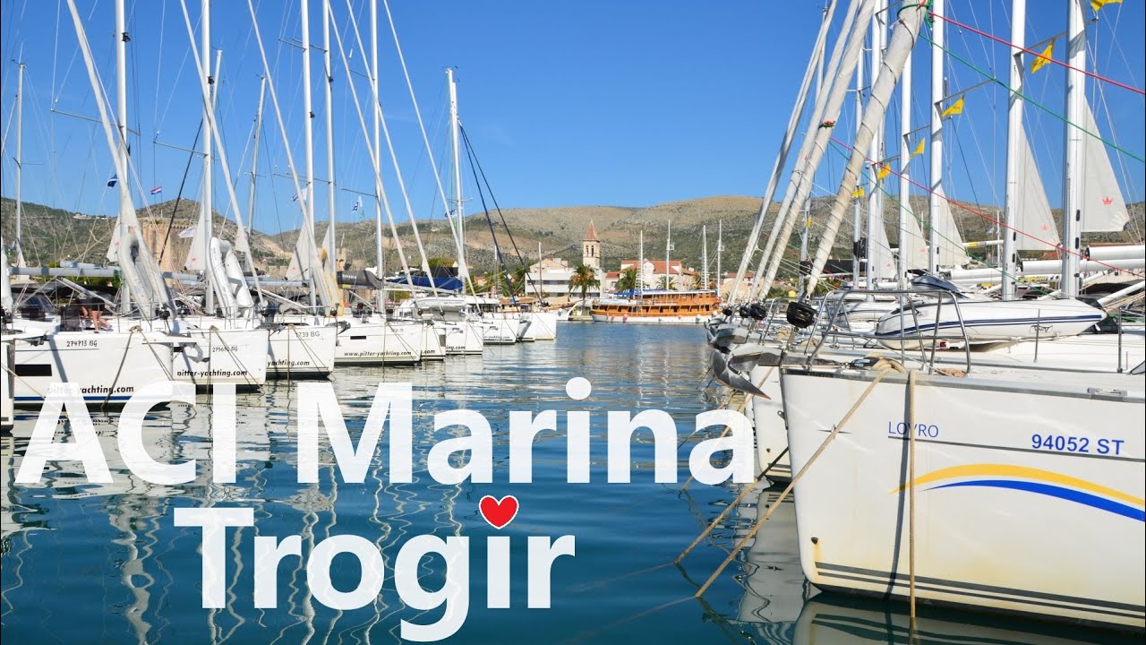 ACI Marina Trogir in Croatia. Marina near the old town. Yachthafen in der Nähe der Altstadt.