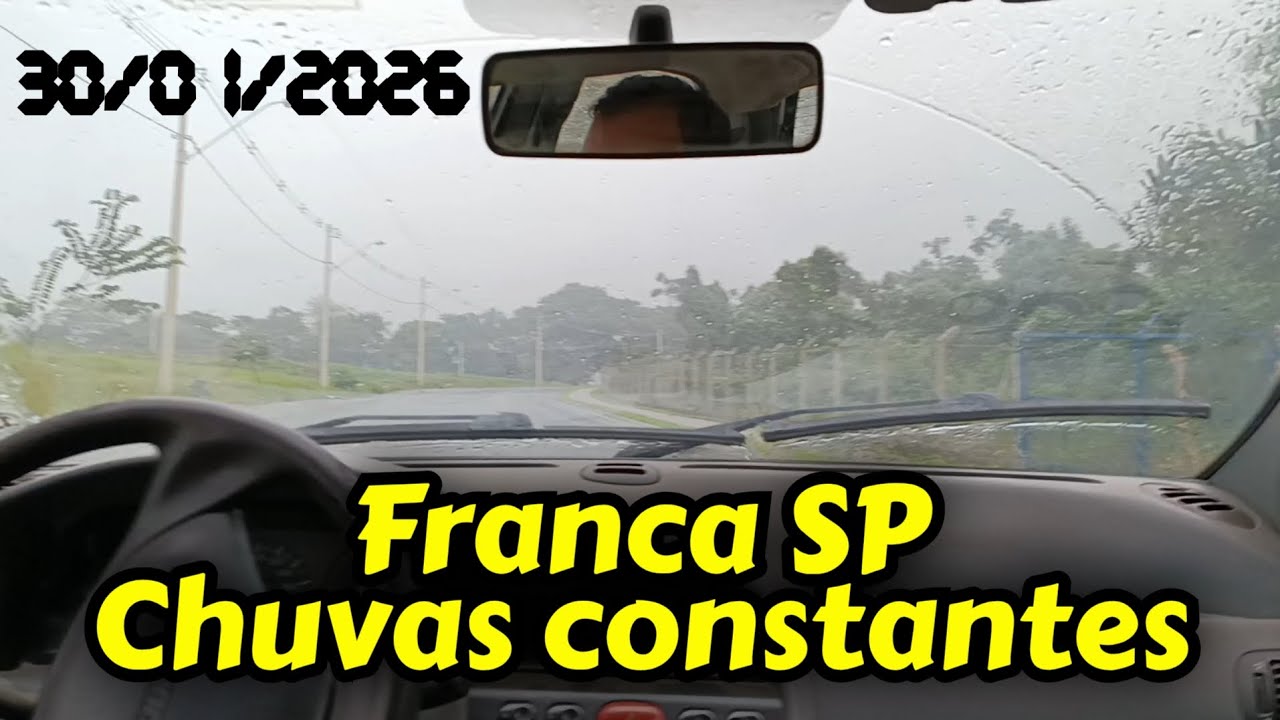 Chuvas constantes em Franca SP - Um passeio em Franca - Chuvas Janeiro de 2026