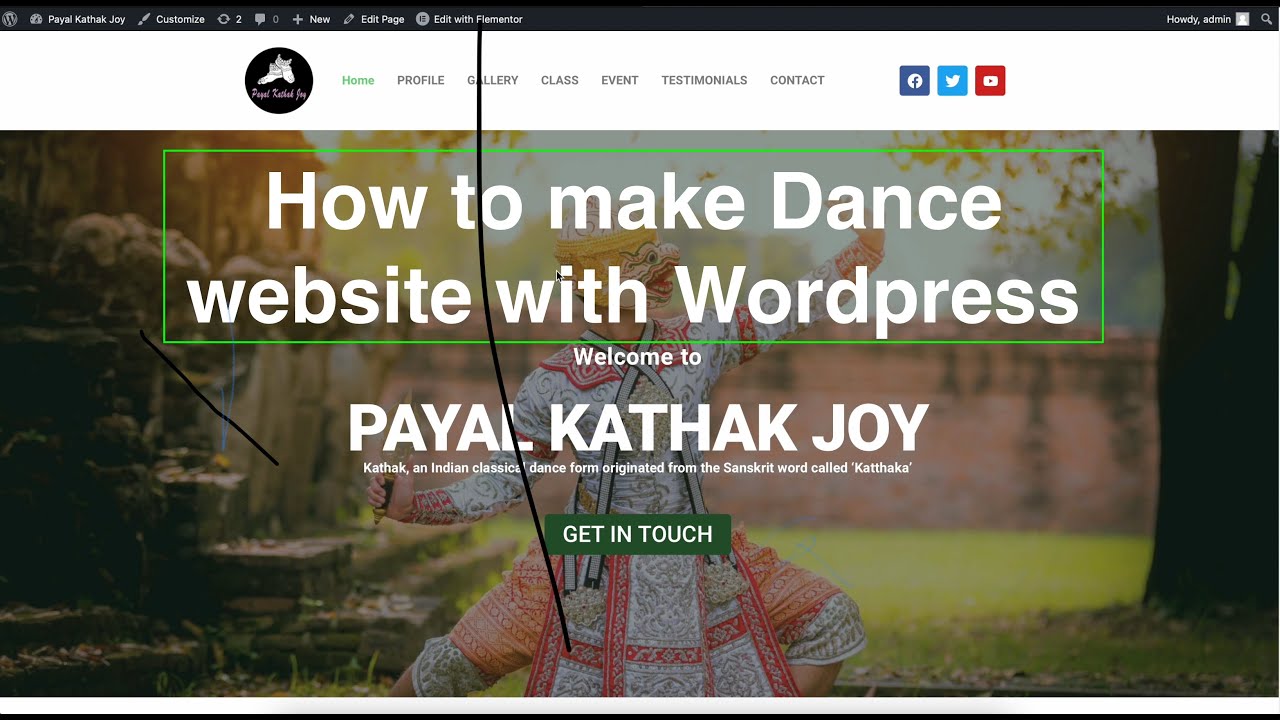 How to Make a Dance Studio Website with WordPress - Hindi