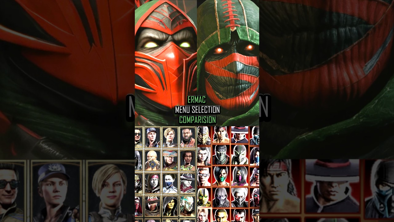 Ermac Character Selection  in Mk9 , MkX  and Mk1 Khaos Reigns #mortalkombat1havik