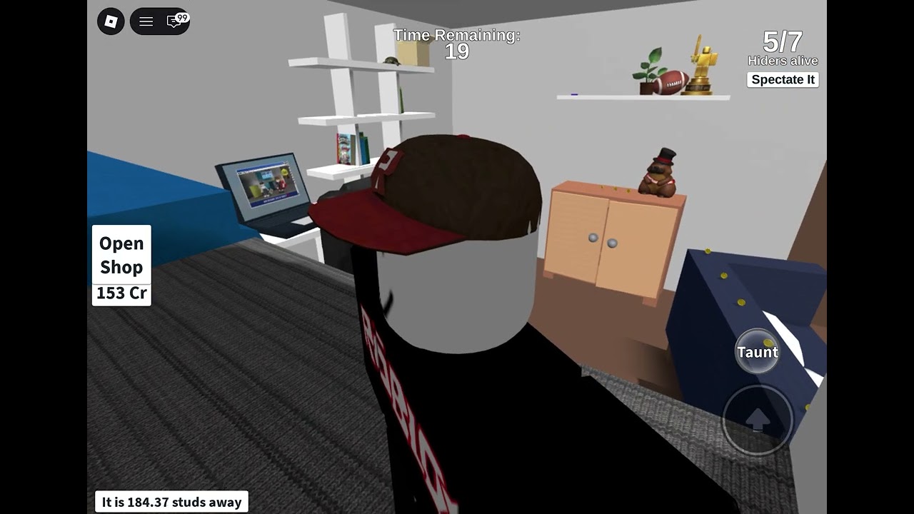 Playing Hide-And-Seek In Roblox!