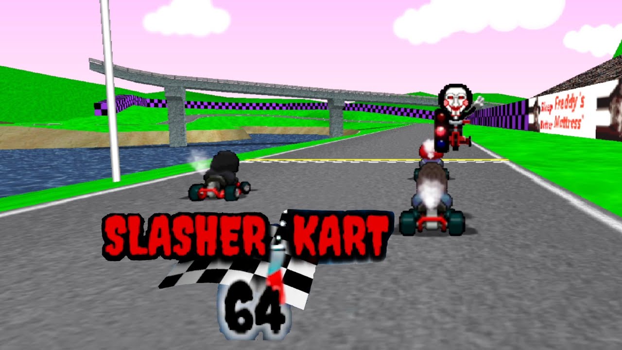 Slasher Kart 64 v4 WideScreen HD Textures Kerber2k Mode 100cc Regan (Gameplay Android)
