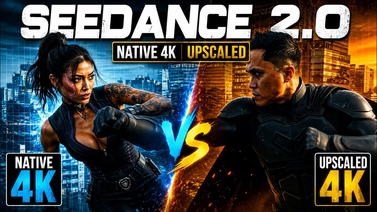 Я сравнил нативное 4K и апскейл в Seedance 2.0