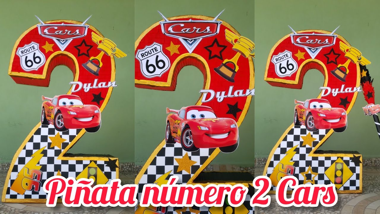 Piñata número 2 de cars | Creaciones Mágicas Sarahí