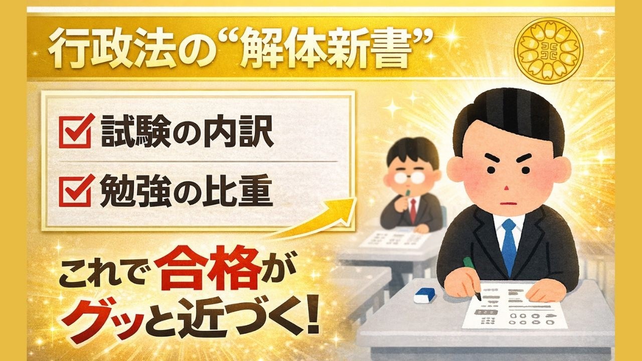 【行政書士試験】　行政法の“解体新書”　試験内容の内訳と勉強の比重について