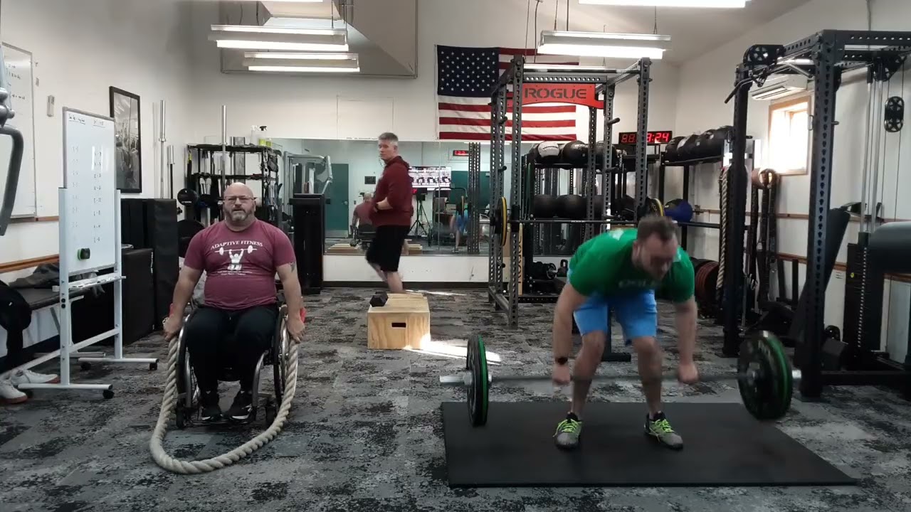Travis & Daniel - Overhead Press/Monster Rope; Bench Press/Hang Clean Descending Rep Couplets