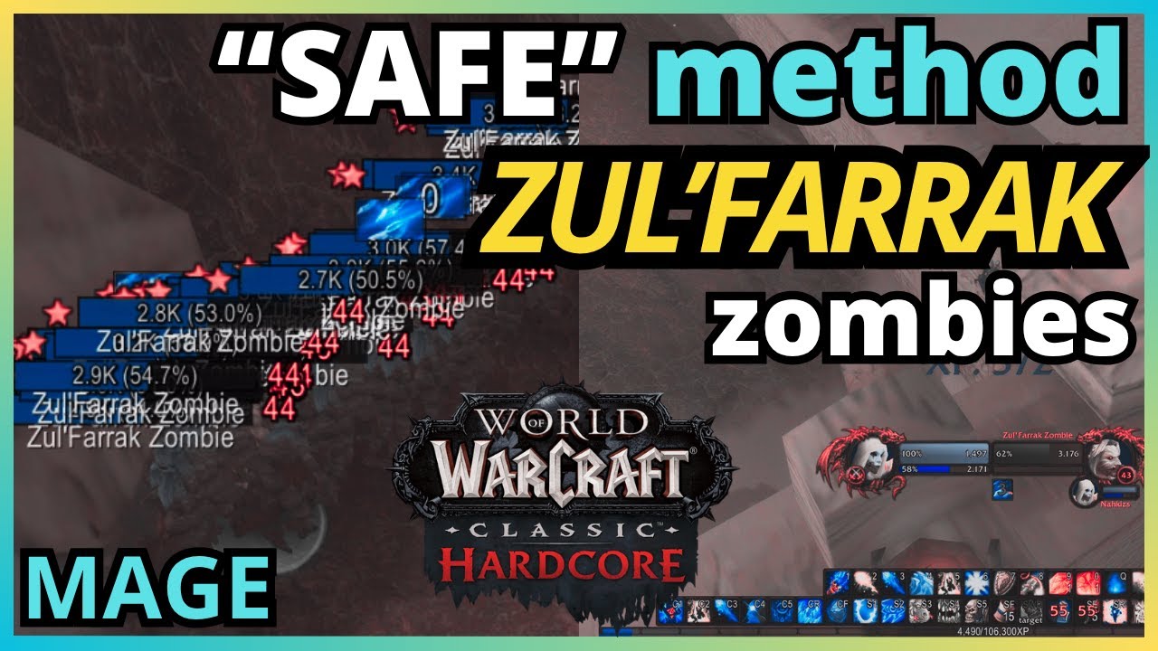 HC classic lvl 42+ ZF zombies SAFE Mage leveling - wow