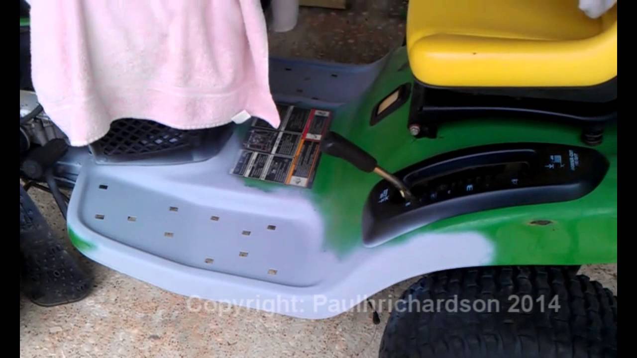 start to finish painting my john deere mower