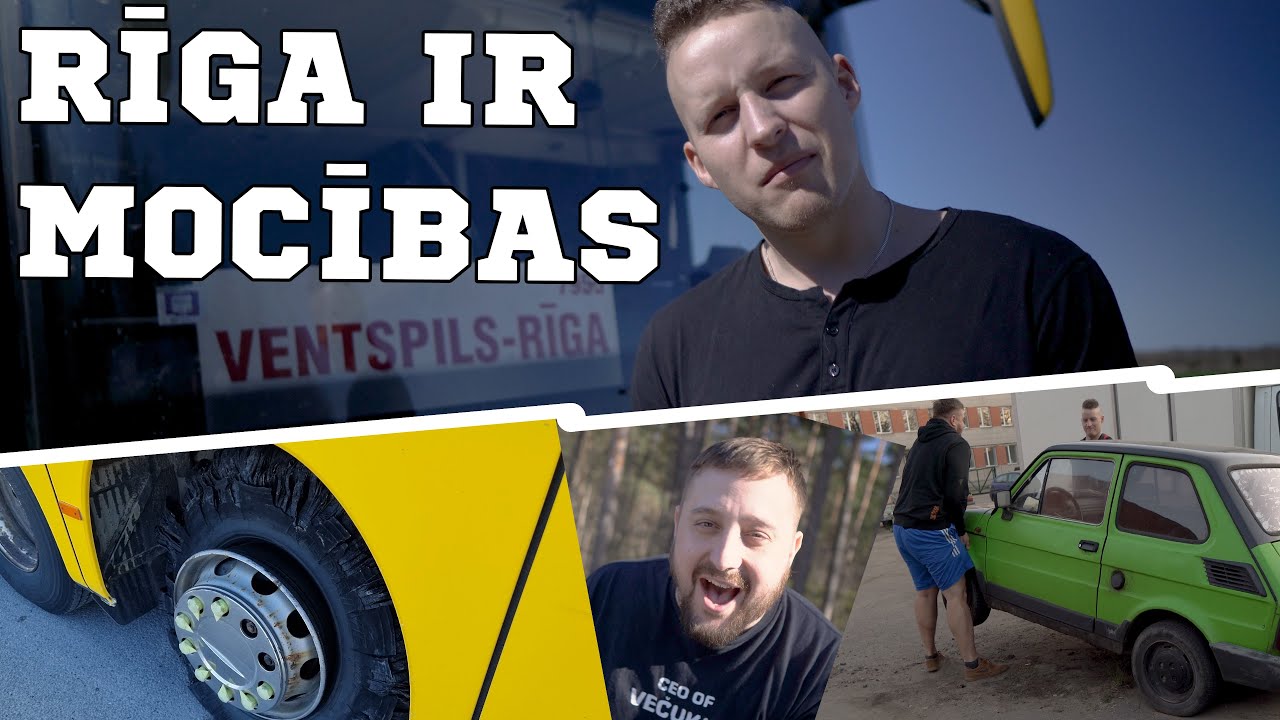 BRAUCĀM MOCĪTIES UZ RĪGU | plīsa autobuss, kūpēja ma&scaron;īna, dzimpene @grianDs, @LVJarans, @UldonsTV