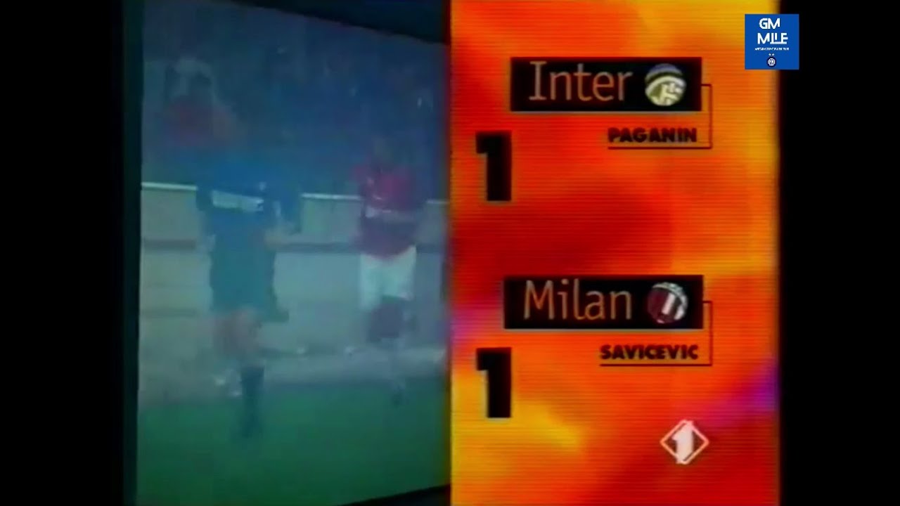 1995-96 (8^ - 29-10-1995) INTER-Milan 1-1 [M.Paganin,Savicevic] Servizio Pressing Italia1