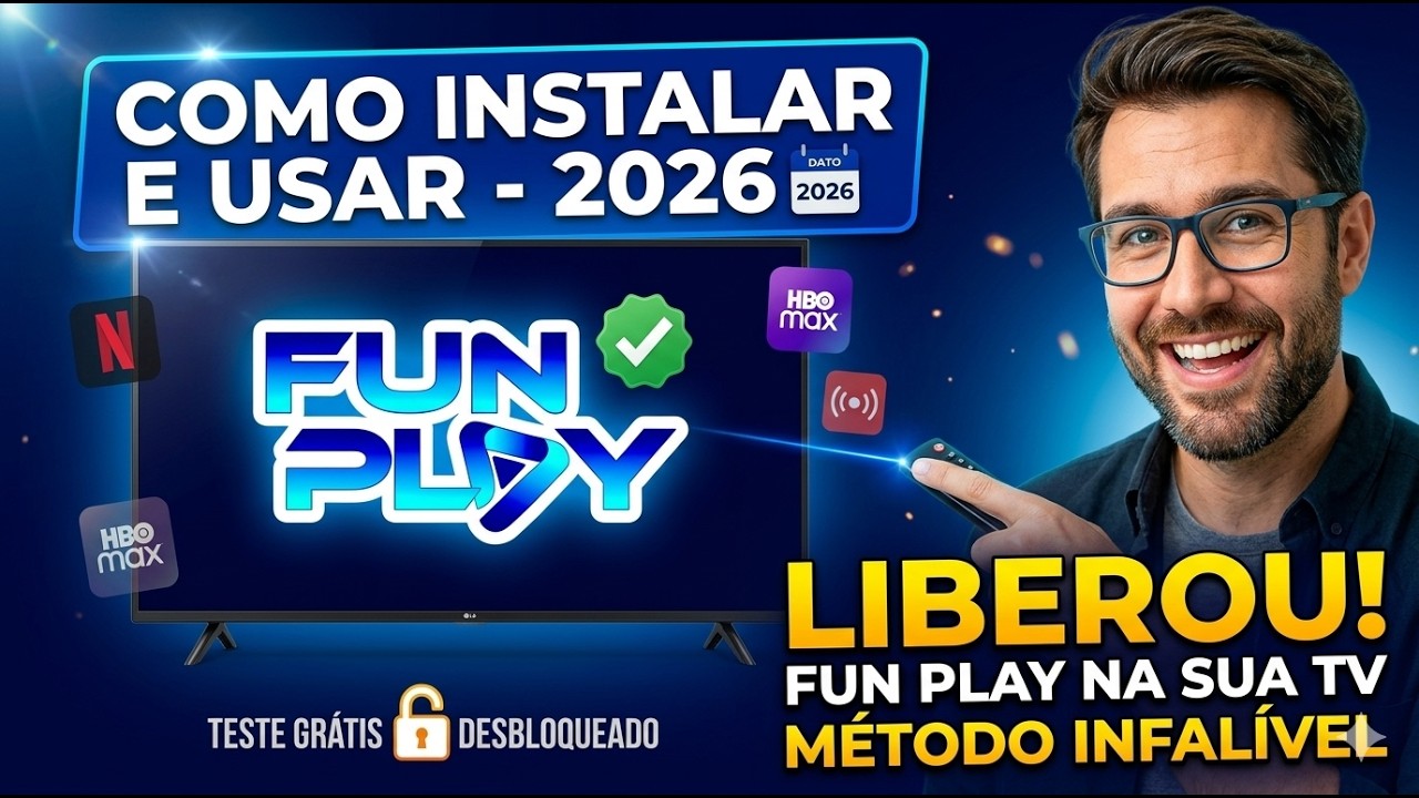 COMO INSTALAR E CONFIGURAR O FUN PLAY NA SMART TV (Passo a Passo 2026) 📺✔️