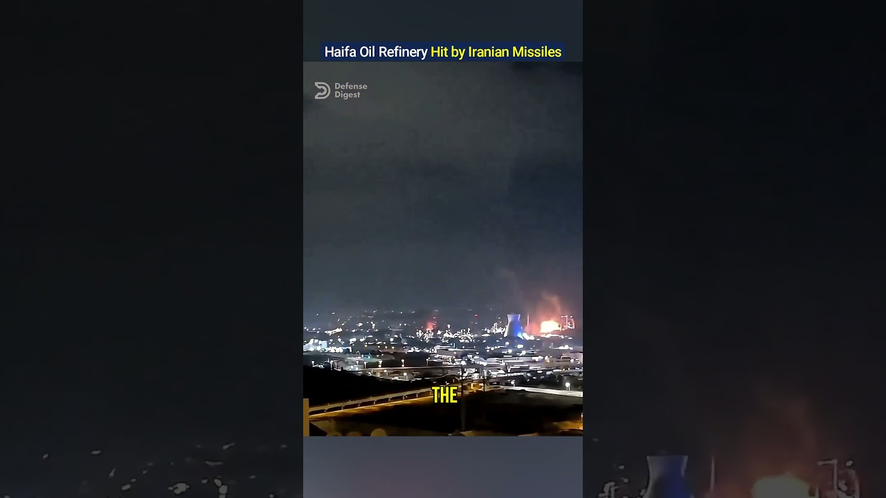 Moment Iranian Missiles Strike Haifa Oil Refinery!
