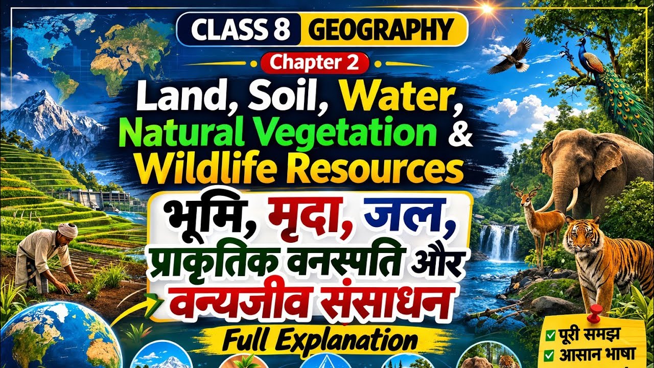 Class 8 Geography | Chapter 2 – Land, Soil, Water, Natural Vegetation & Wildlife Resources