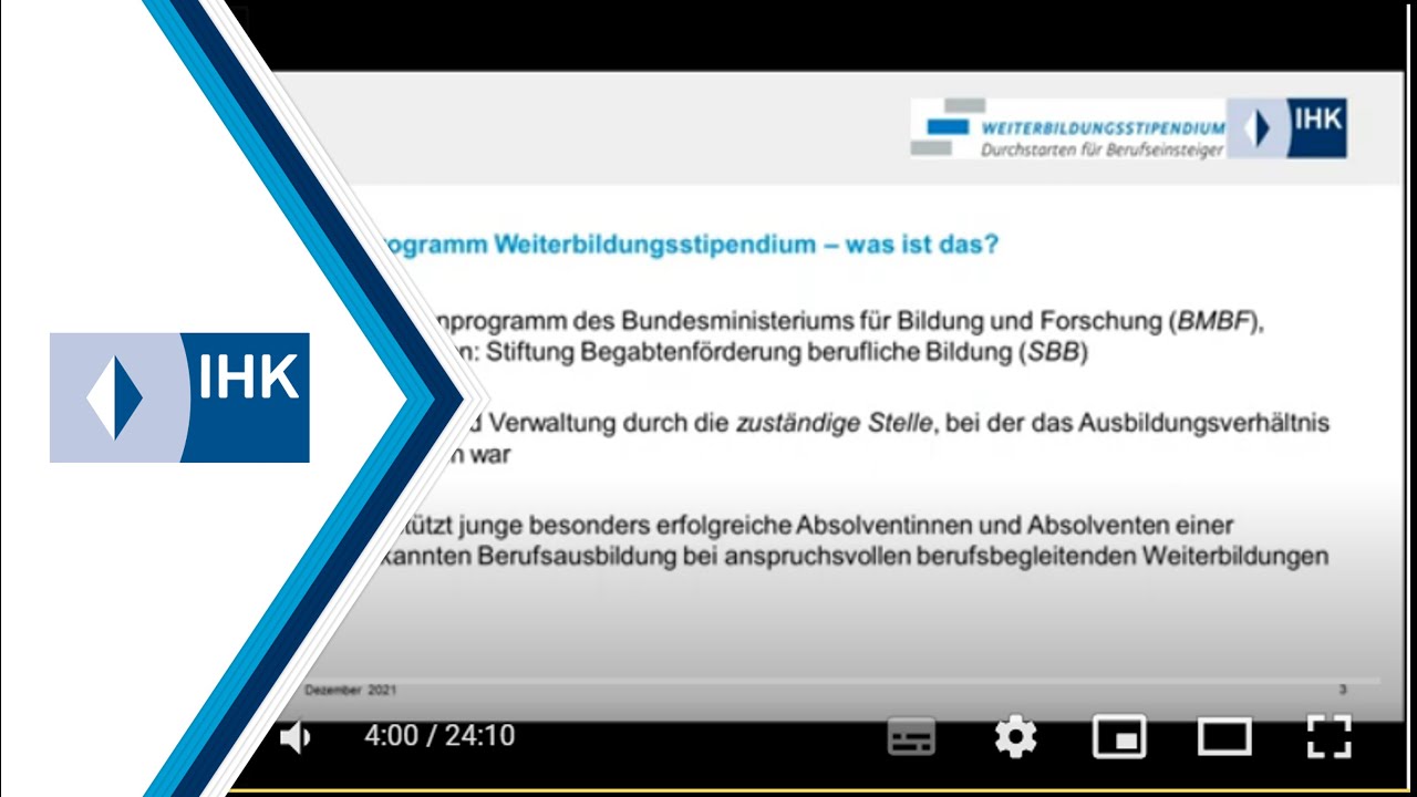 Das Weiterbildungsstipendium - was ist das eigentlich genau?