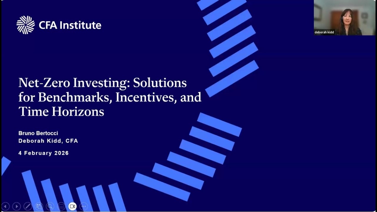 Net Zero Investing: Benchmarks, Incentives & Long-Term Strategies | CFA Society Ukraine Webinar