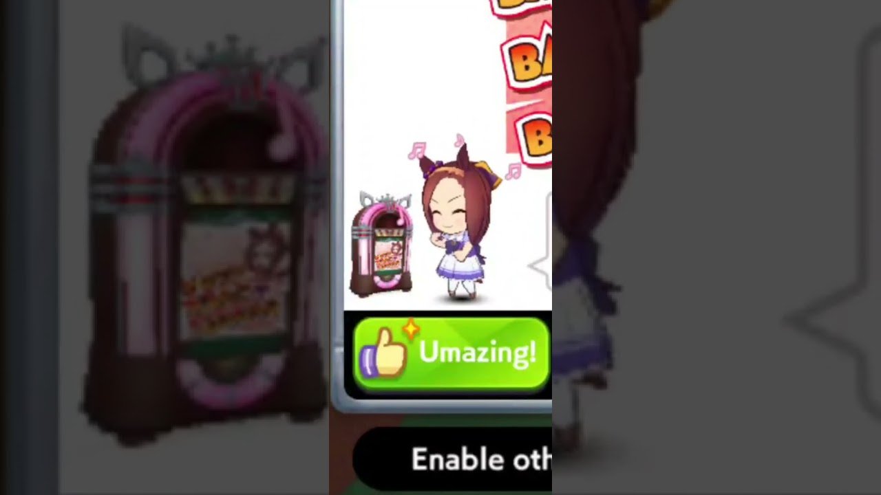 wondering who put Bakushin on the jukebox again and it turns out she just did it herself #umamusume