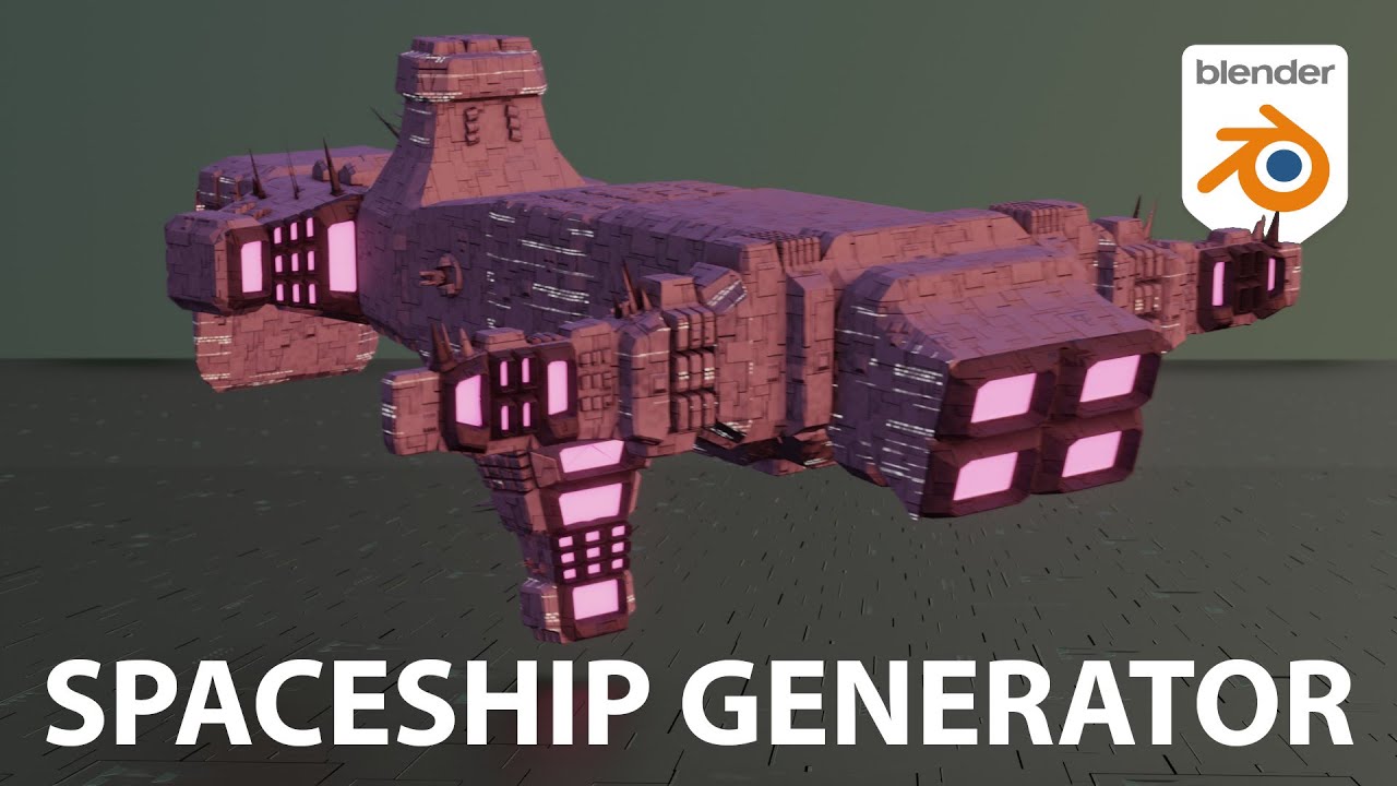 Generate random Spaceships in Blender! (Free Add-On)