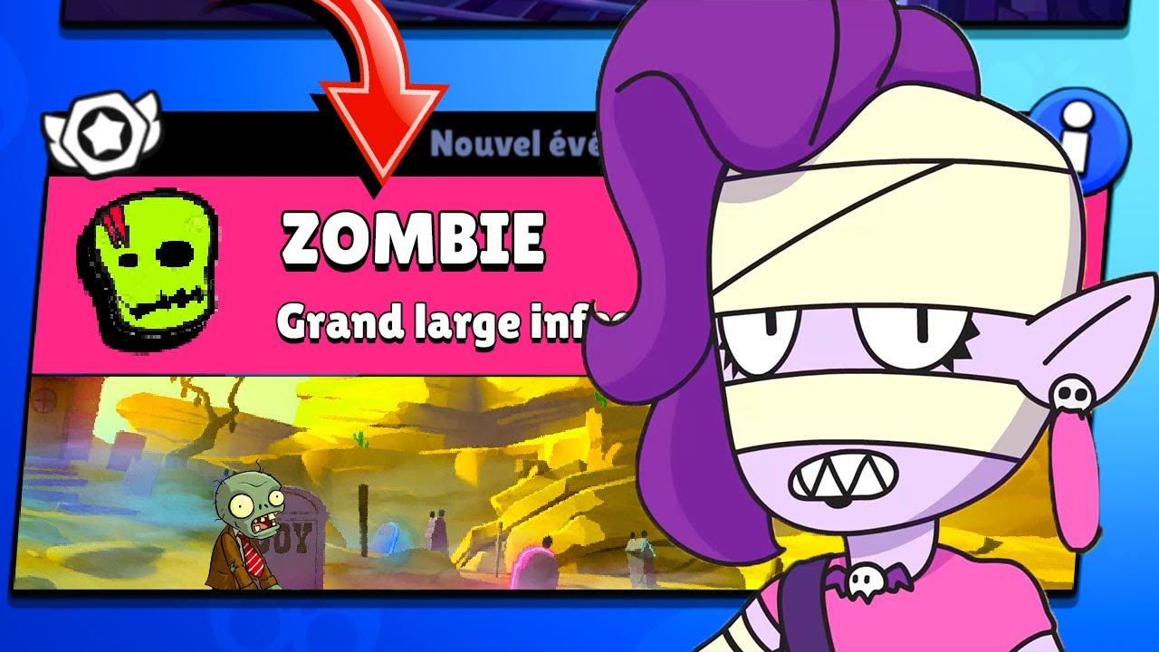 je tente de TRICHER pour FAIRE TOP 1 dans ce concept MODE DE JEU ZOMBIE sur Brawl Stars
