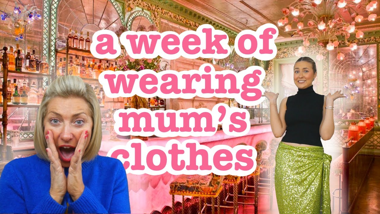 WEARING MY MUM’S CLOTHES FOR A WEEK!! outfit challenge!