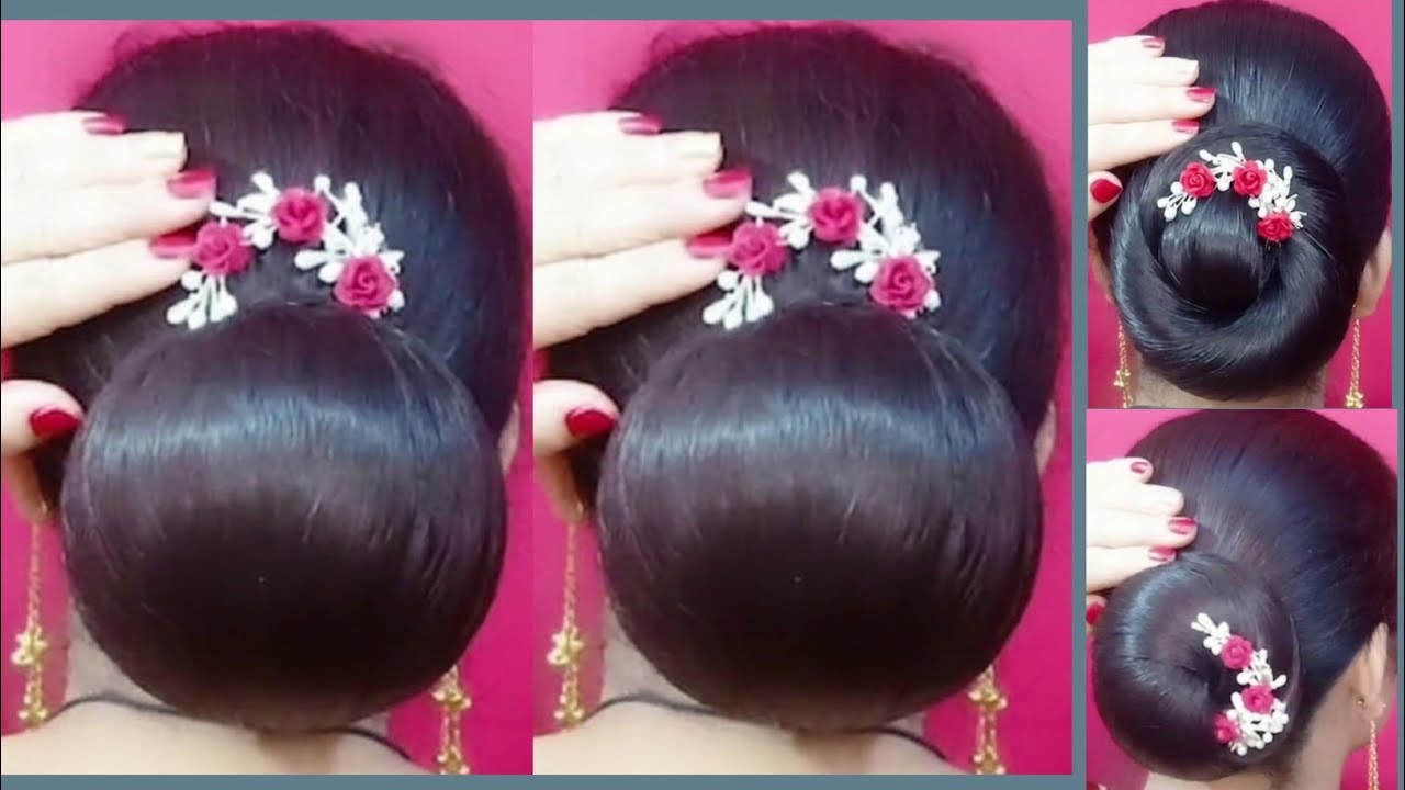 Updo ! New Hairstyles For Wedding With जुड़ा पिन _ Easy Juda Bun Tutorial For Girl_  Long Hair #hair