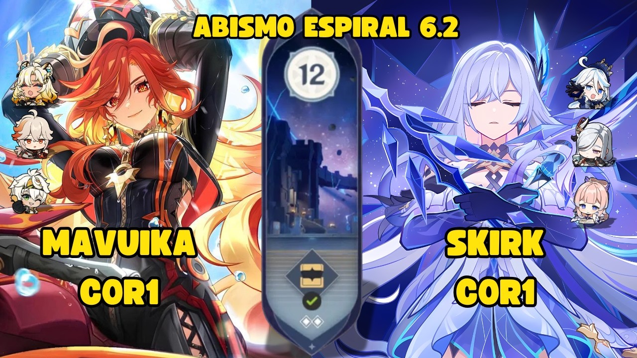 Abismo Espiral 6.2 (Luna 3) | Mavuika C0 & Skirk C0 | Genshin Impact