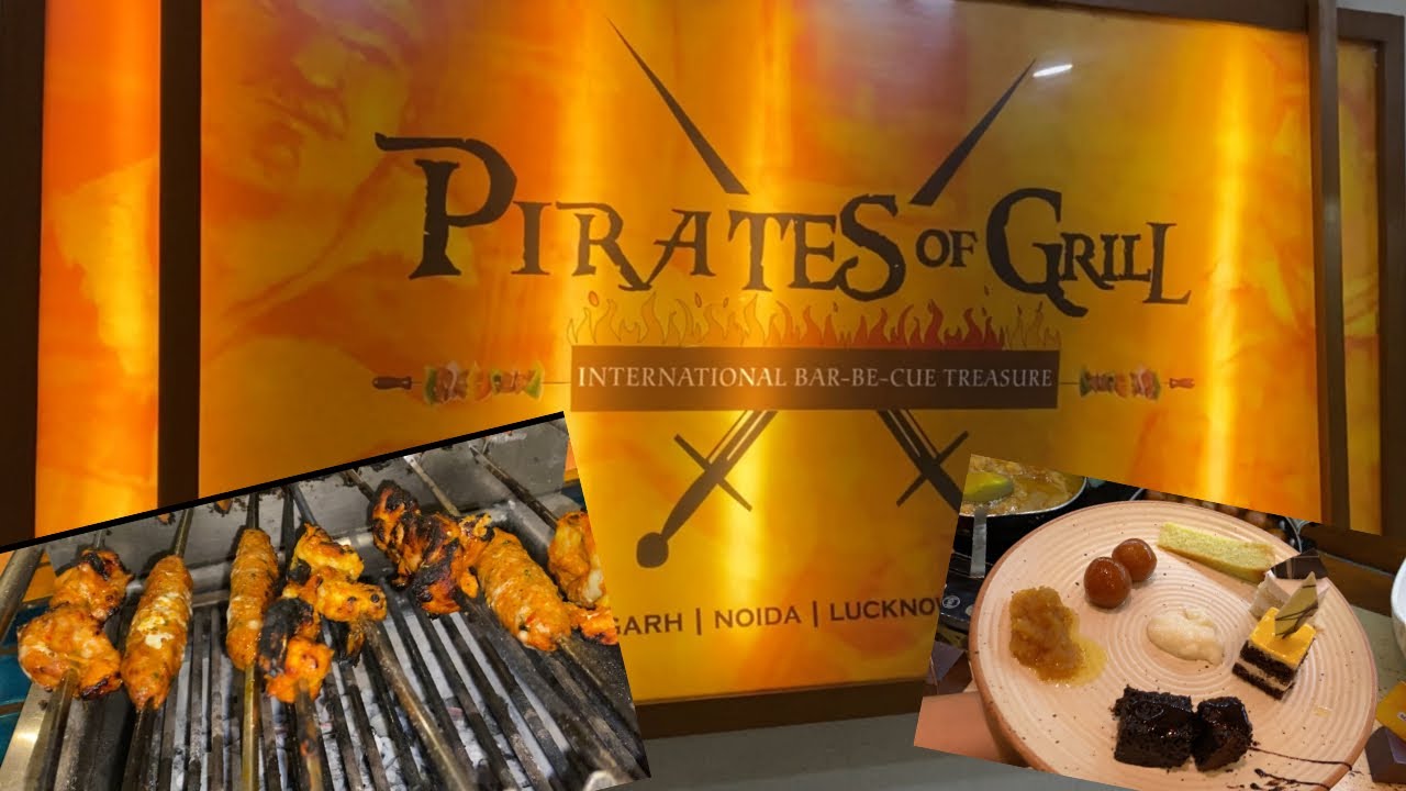 BUFFET AT PIRATES OF GRILL | UNLIMITED VEG & NON-VEG FOOD | Wave Mall, Jammu #foodreview #jammu