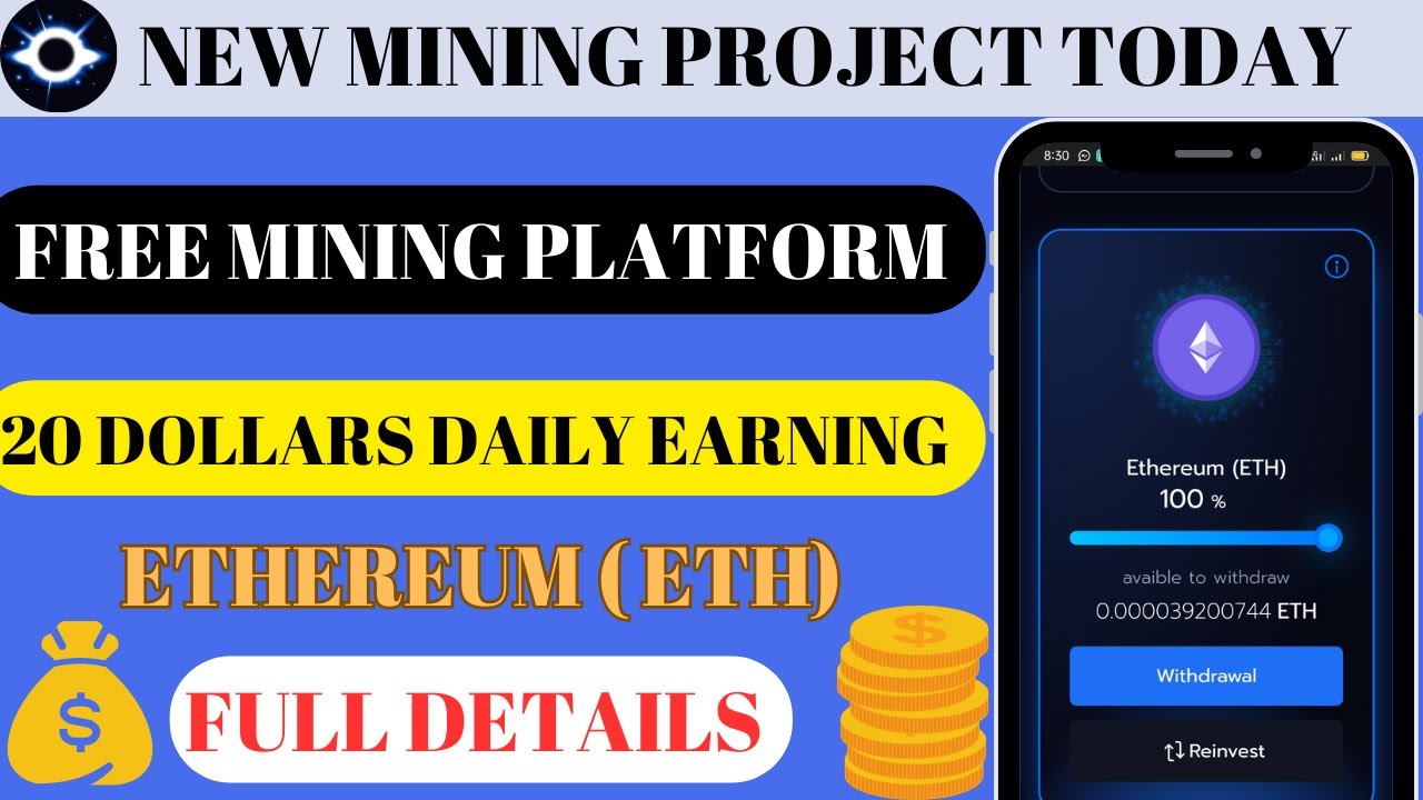 New mining project Today | free mining platform | 20 dollars daily earning | full details