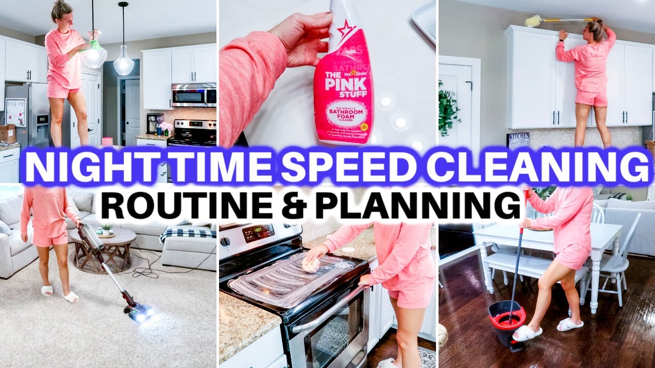EXTREME SPEED CLEAN WITH ME | NIGHT TIME SPEED CLEANING MOTIVATION | CLEANING ROUTINE + PLAN WITH ME