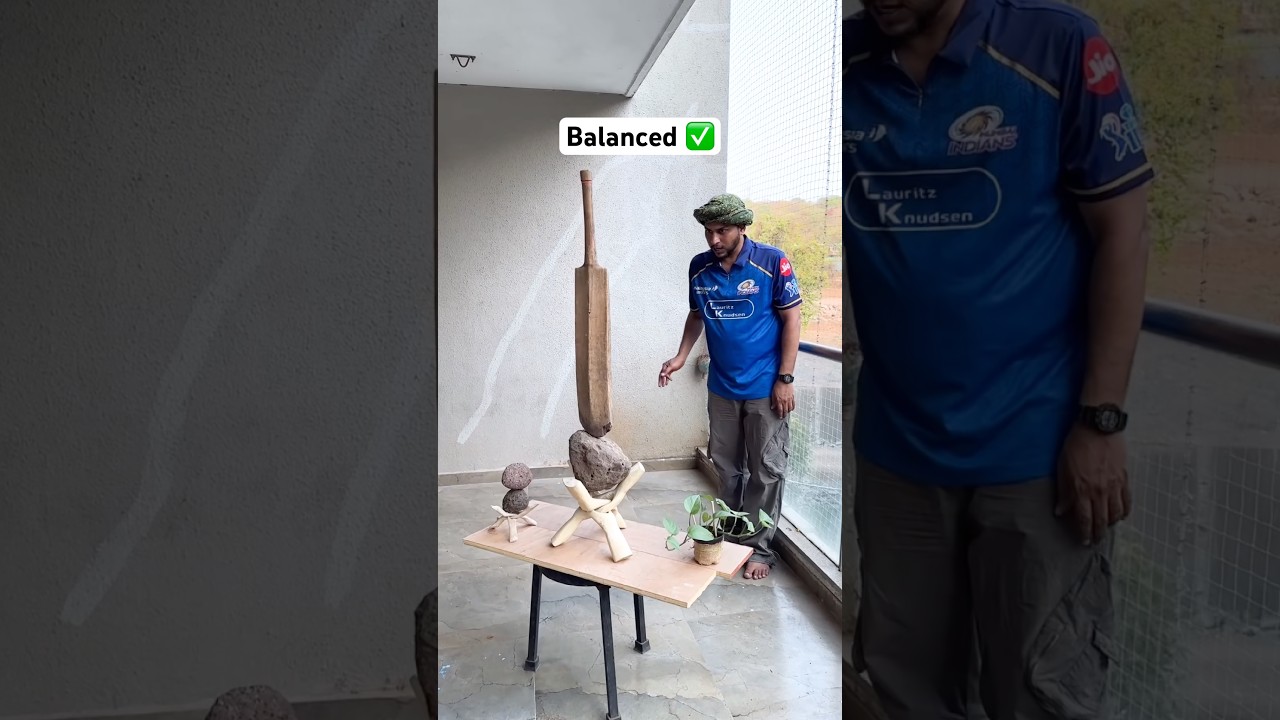 Day 9 Rock Balance Challenge 😨 | Balancing A Cricket Bat on The Rock | Gautam Vaishnav