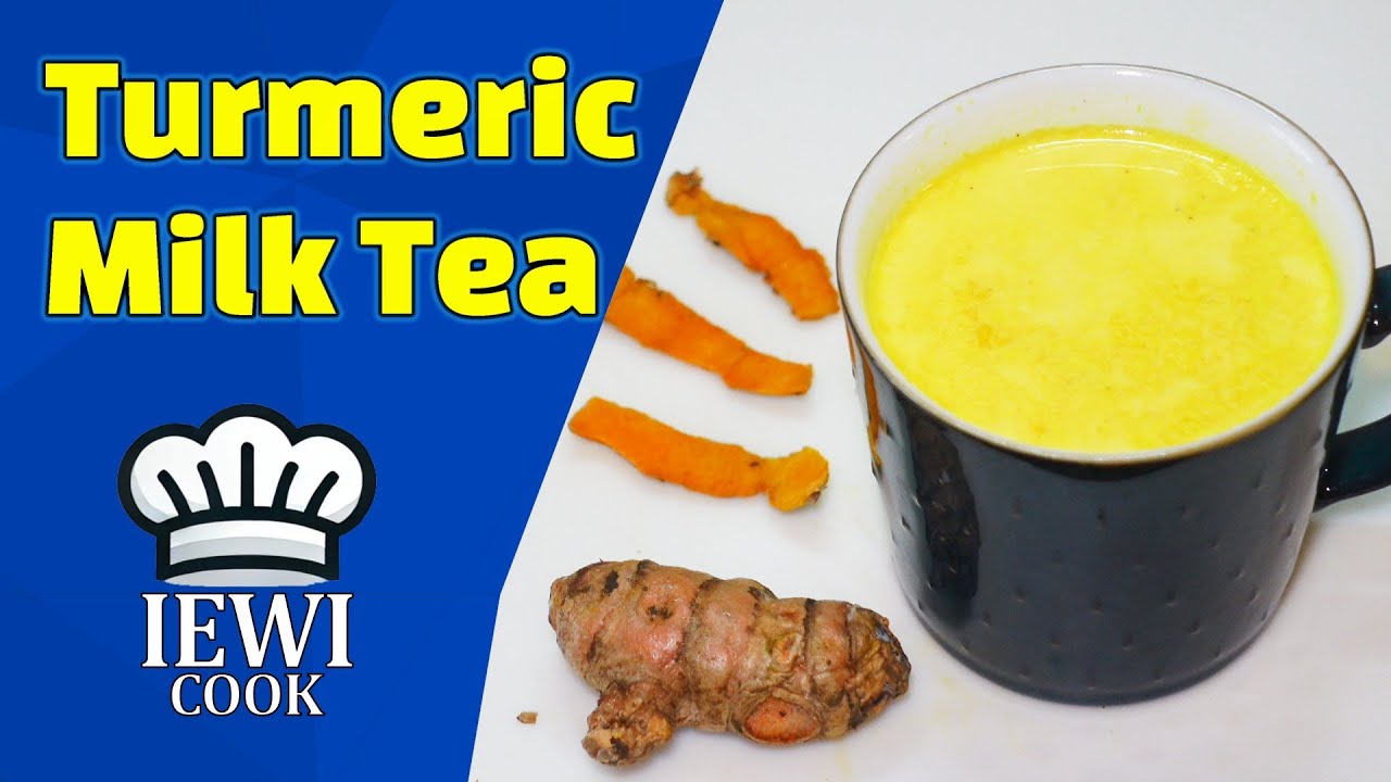 Turmeric Milk Tea | How To Make Golden Milk | Turmeric Ginger Honey | Milk Tea | IEWICOOK