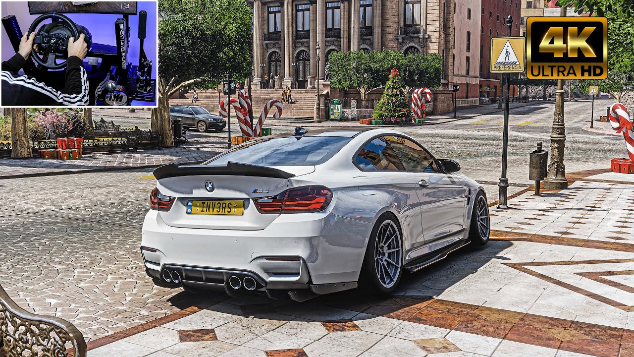 BMW M4 F82 Coupe - Forza Horizon 5 | Steering Wheel Gameplay [4K]