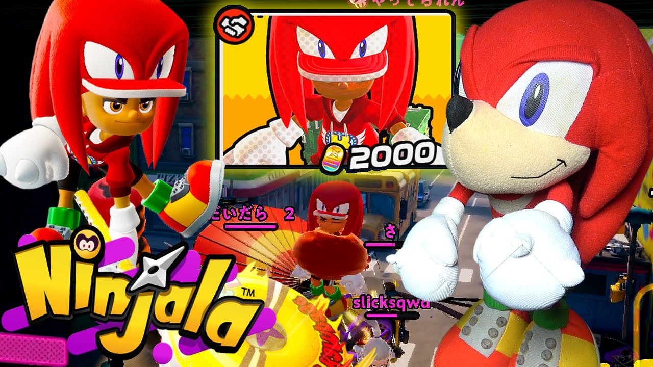 Knuckles The Echidna!! Ninjala Gameplay Match!!