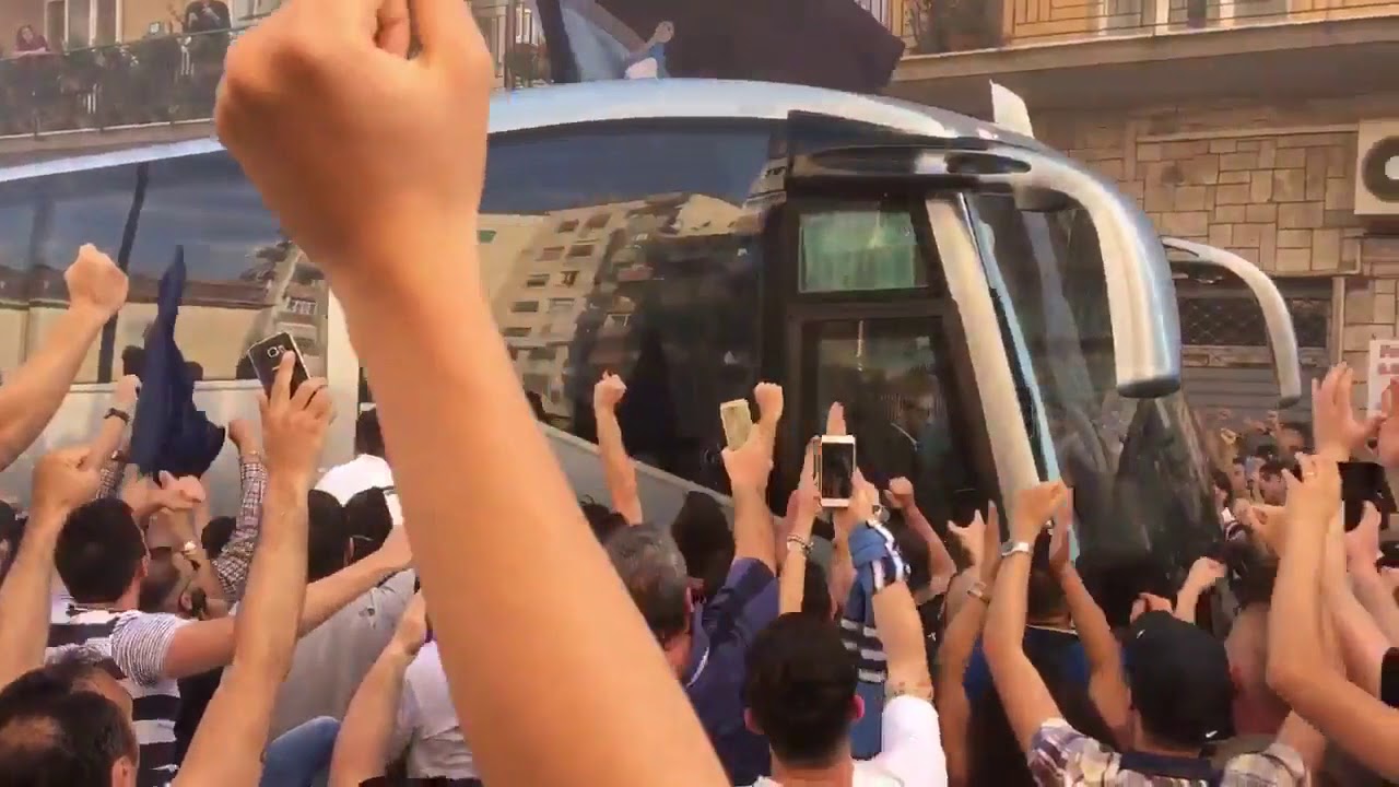 Passionate Napoli fans ahead of their match vs Juventus 22|04|2018
