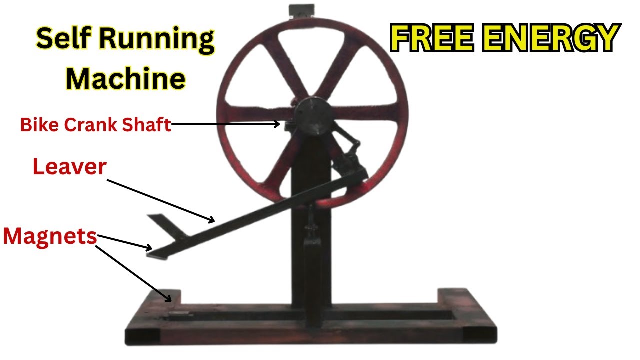 How To Make FREE ENERGY Self Running Machine Using Leaver Magnets and Bike Crank Shaft