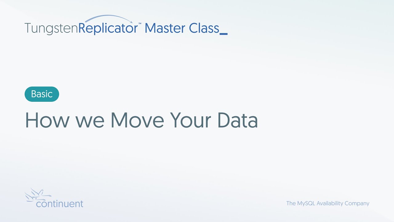 How We Move Your Data | Tungsten Replicator Master Class - Basics #1