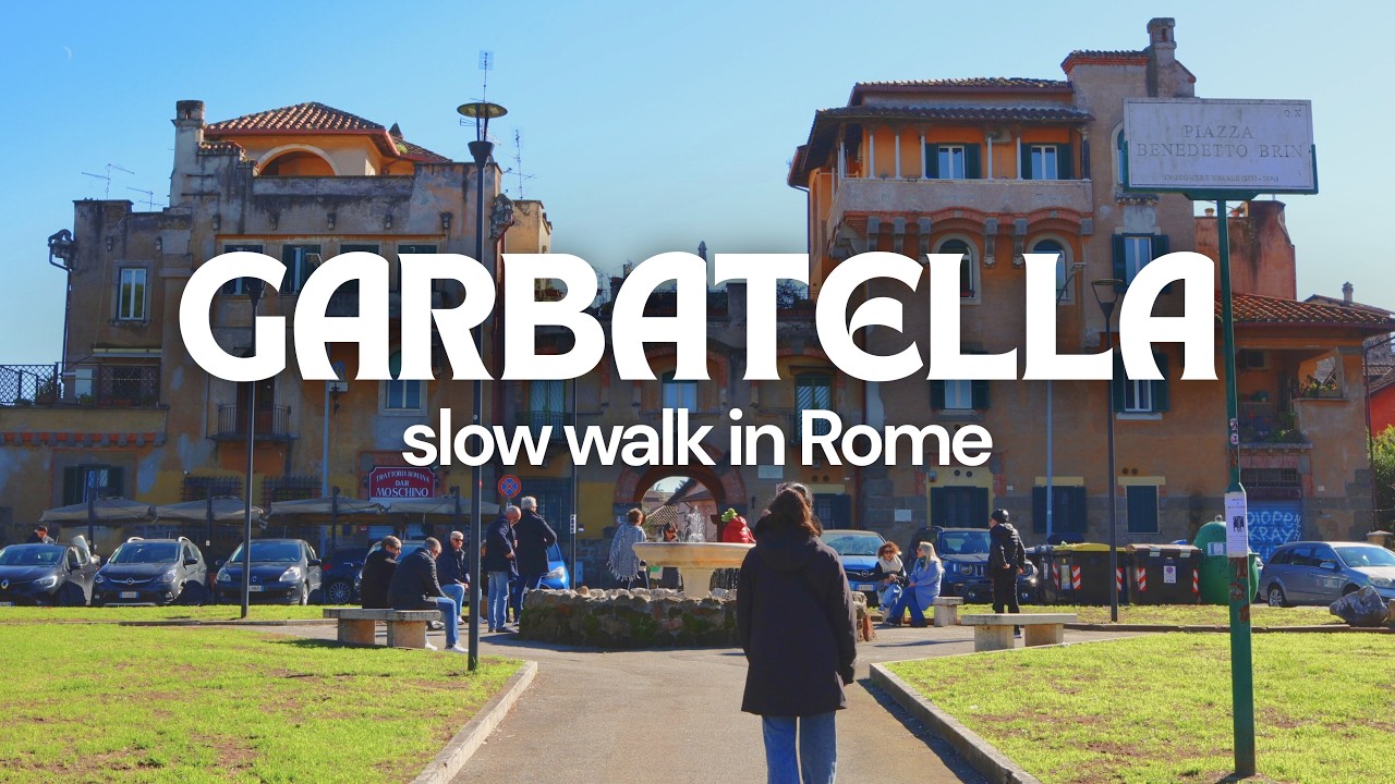 Garbatella Rome Morning Walk | Slow Neighbourhood Tour | Cafe hopping, Local shops | Italy VLOG