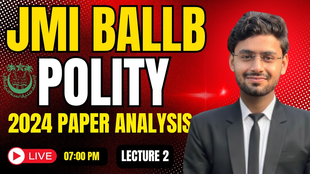 JMI BALLB POLITY 2024 | PAPER ANALYSIS | IMPORTANT FOR ALL BALLB ENTRANCE EXAM | #jmiballb