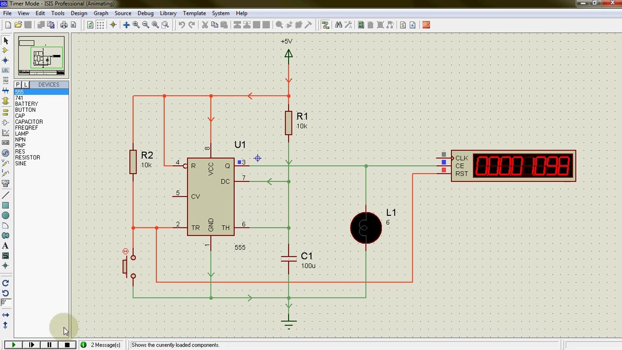 Cara Membuat Rangkaian Timer Menggunakan IC NE555 Di Proteus #49