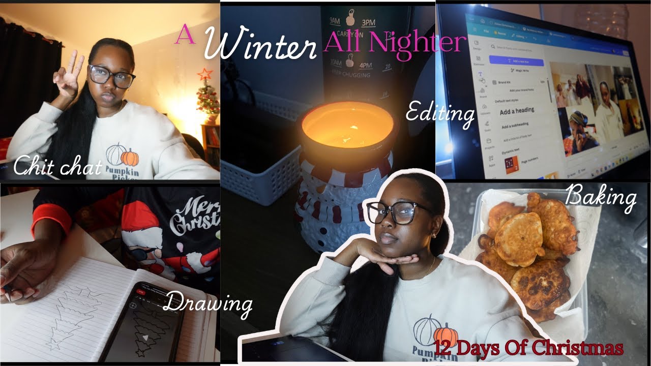 A Cosy Winter All-Nighter ✨ Editing, Baking & Chit Chat | 12 Days of Christmas 2025