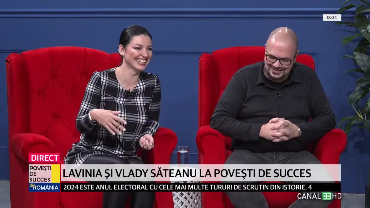 Lavinia și Vlady Săteanu la Poveşti de Succes din România cu Maria Liliana Oșca