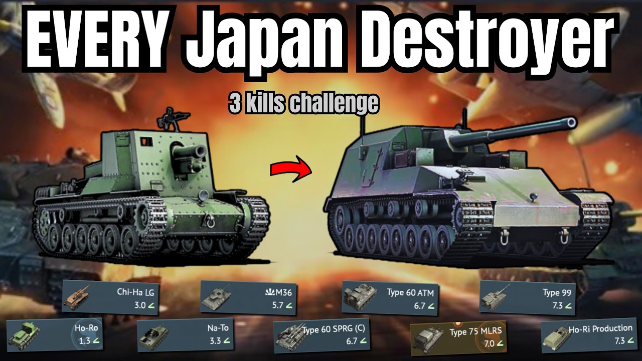 3 kills with EVERY Japan TD!🔥(+16 vehicles) | from WORST to BEST in WT (This Line is really BROKEN💀)