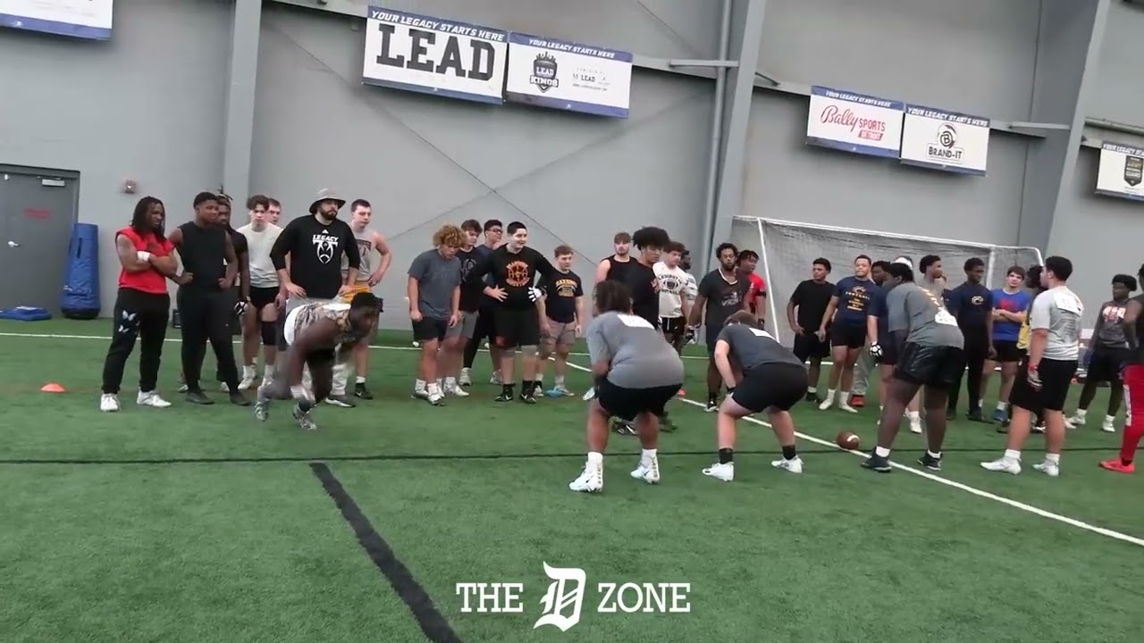 Kalamazoo Central 2027 OT Dewey Young highlights from Legacy College Showcase