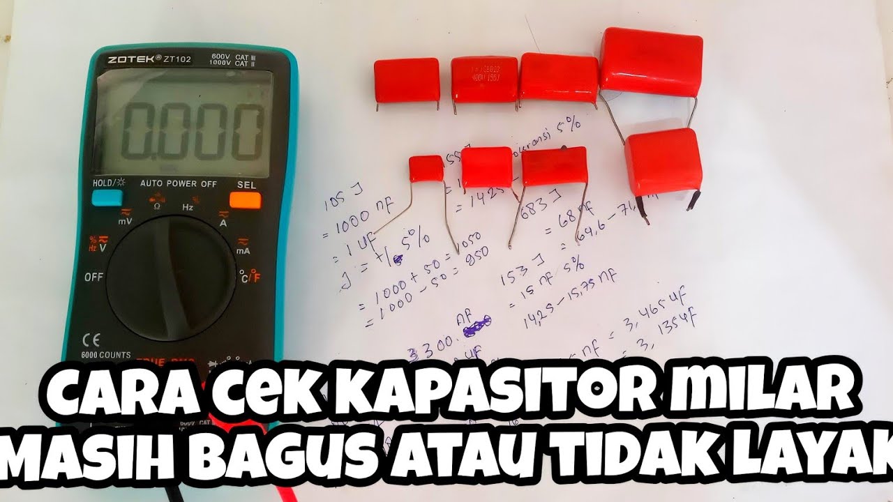 Cek Kapasitor Milar dengan Multitester Digital | Capacitor Test