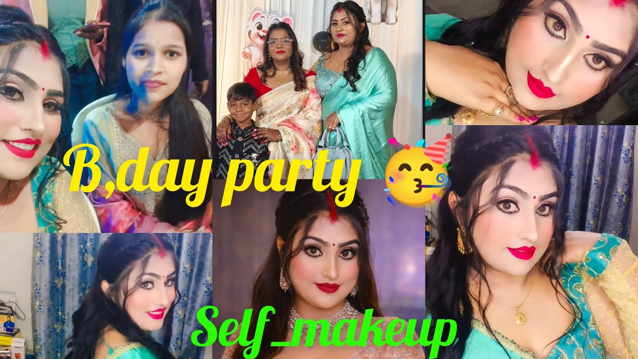हम गए bday party में,,((मैने self makeup kiya)) Divya di ke बेटे _ mitaansh babu का bday 🎂🎈