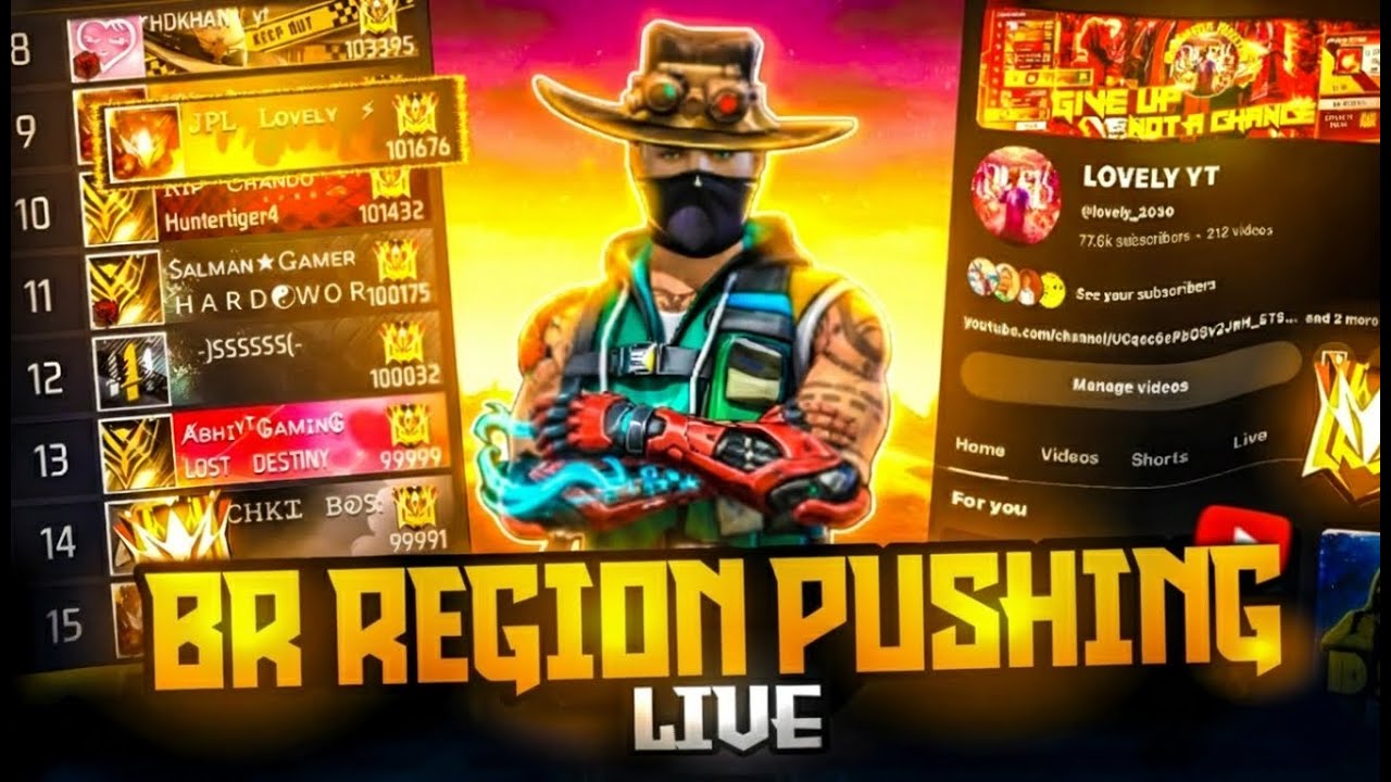 🔴 S49 GRANDMASTER PUSHING 🥵 REGION TOP 1 PUSHING 😈 LOVELY ON LIVE 🥰 #freefire #freefirelivetamil