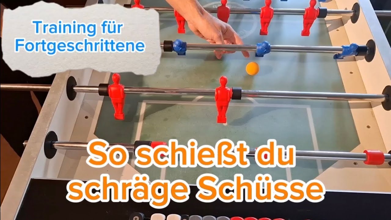 Tischfußball Training - Schräge Schüsse