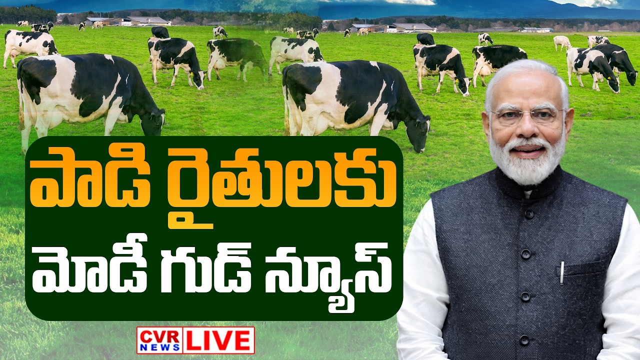 LIVE⭕-పాడి రైతులకు మోడీ గుడ్ న్యూస్ | Central Government Key Decision On Dairy Farmers | CVR News